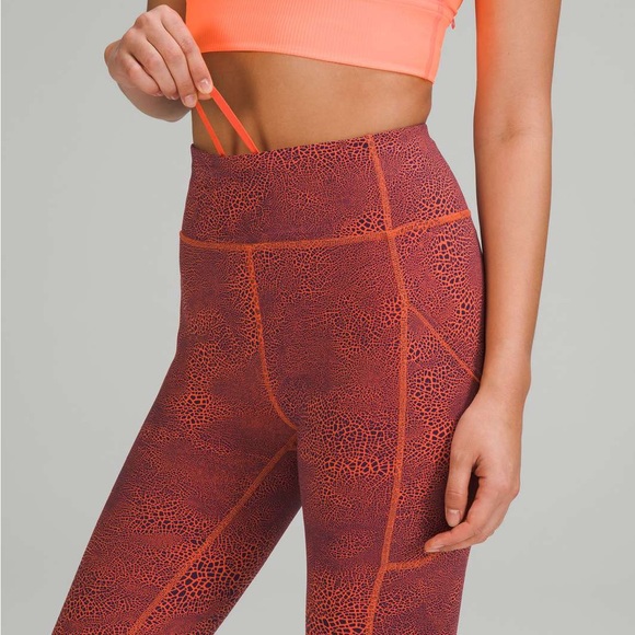 Lululemon Invigorate High-Rise Deep Orange  Tight 25" Women Size 6 - Picture 2 of 8